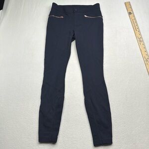 Athleta Ponte Moto 2.0 Pant size 4 navy dark blue stretch ankle trouser